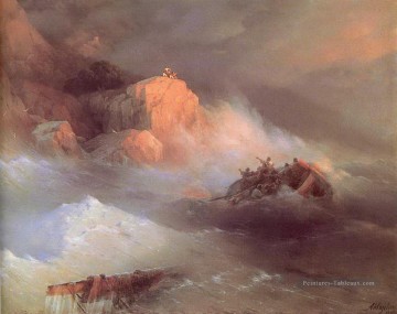 romantique romantisme Tableau Peinture - le naufrage 1876 Romantique Ivan Aivazovsky russe